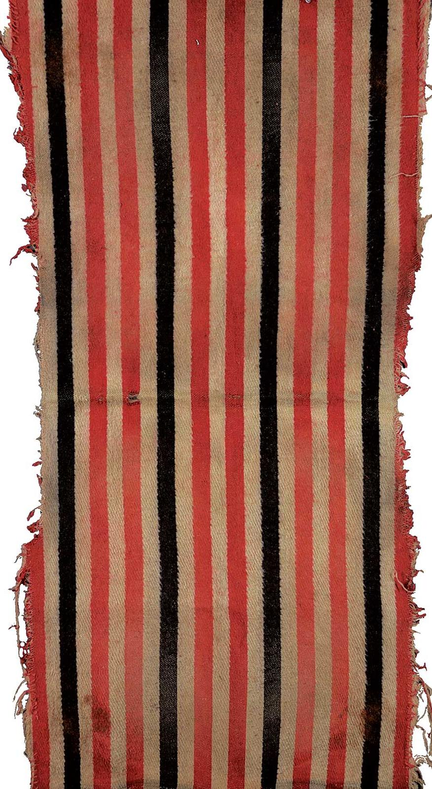First Nations Basket School - Black and Red Striped Blanket