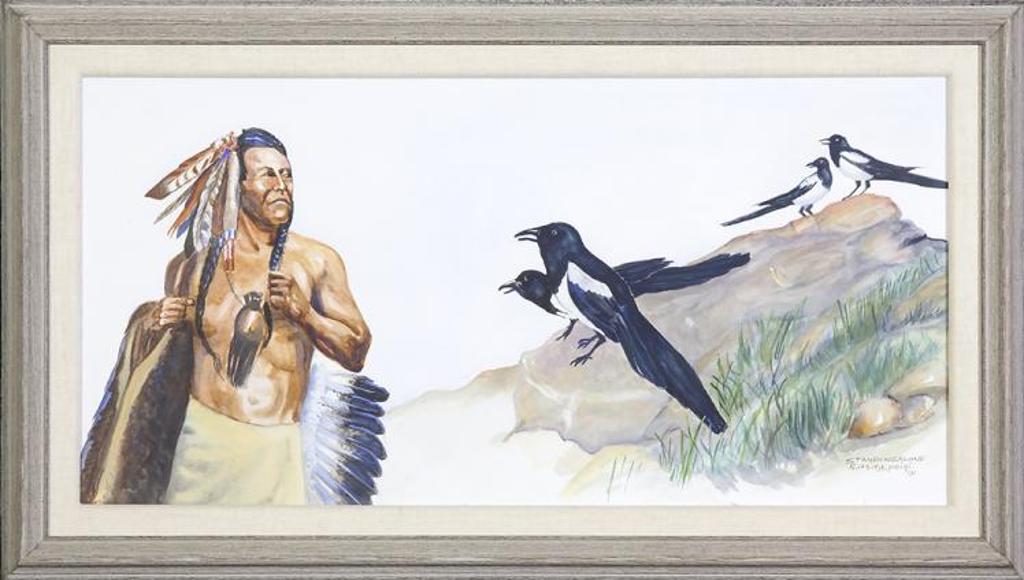 Henry [Niitsitaipoiyi] Standing Alone (1935-2010) - Untitled - Magpies