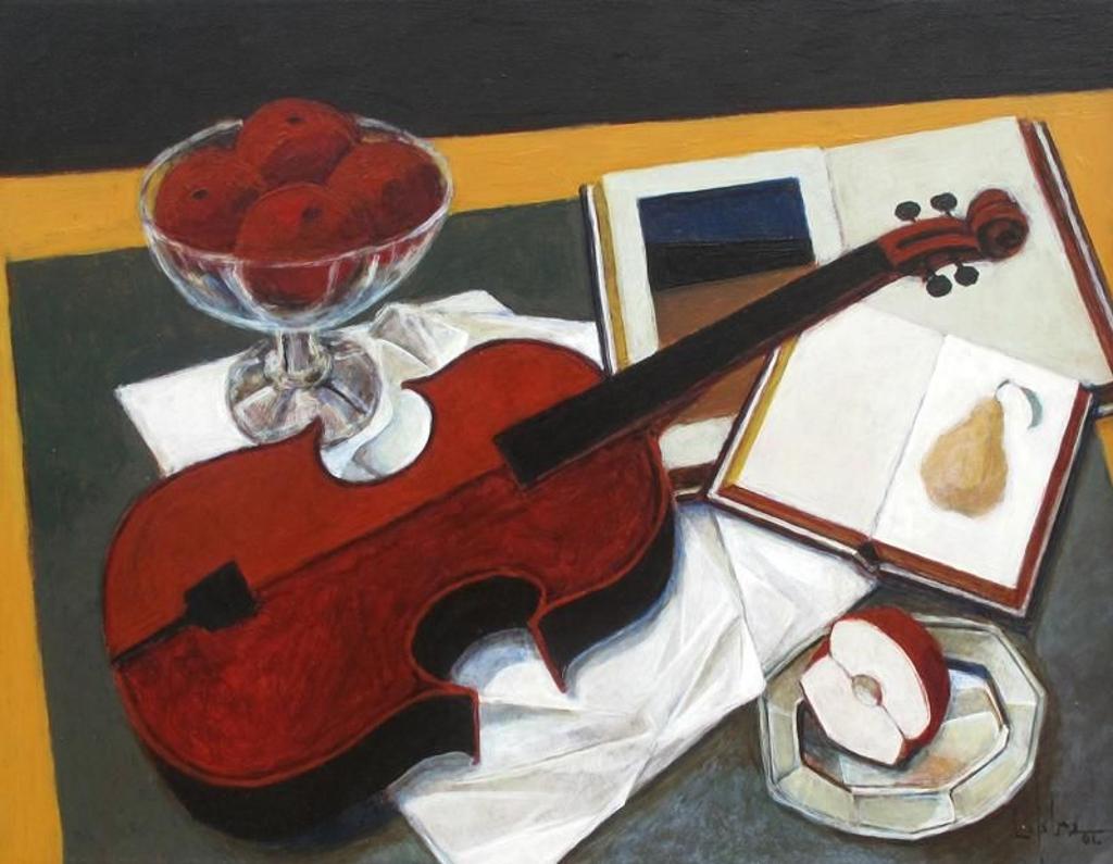 Pierre Lefebvre (1954) - Still Life With Violin; 2001