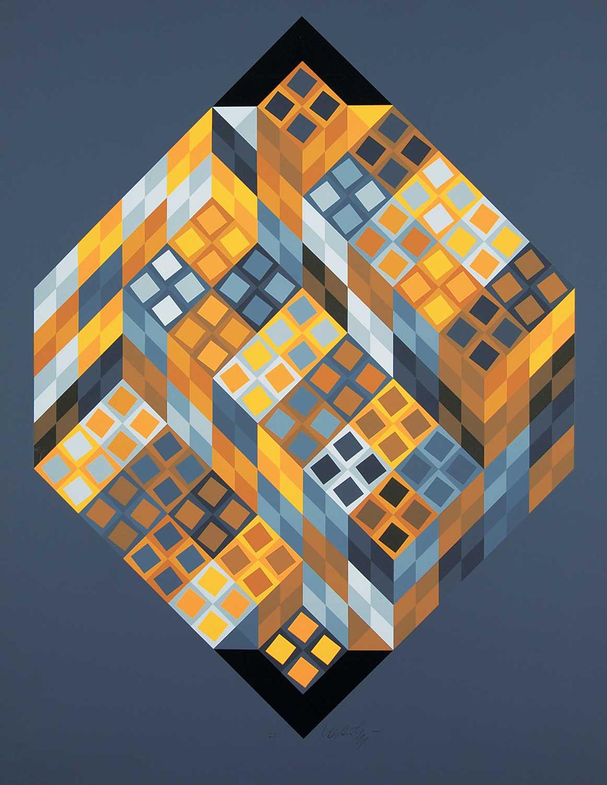 Victor Vasarely (1906-1997) - Untitled - Cubist Composition  #99/250