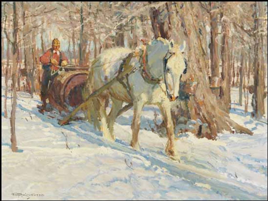 Robert Elmer Lougheed (1901-1982) - Horse and Sleigh