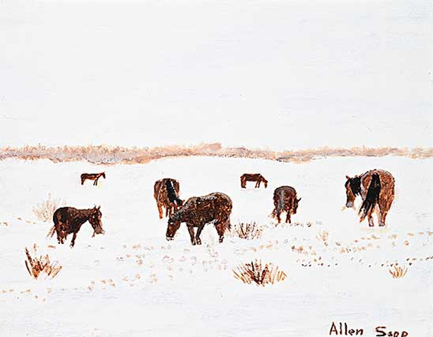 Allen Fredrick Sapp (1929-2015) - These Horses are Enjoying their Freedom