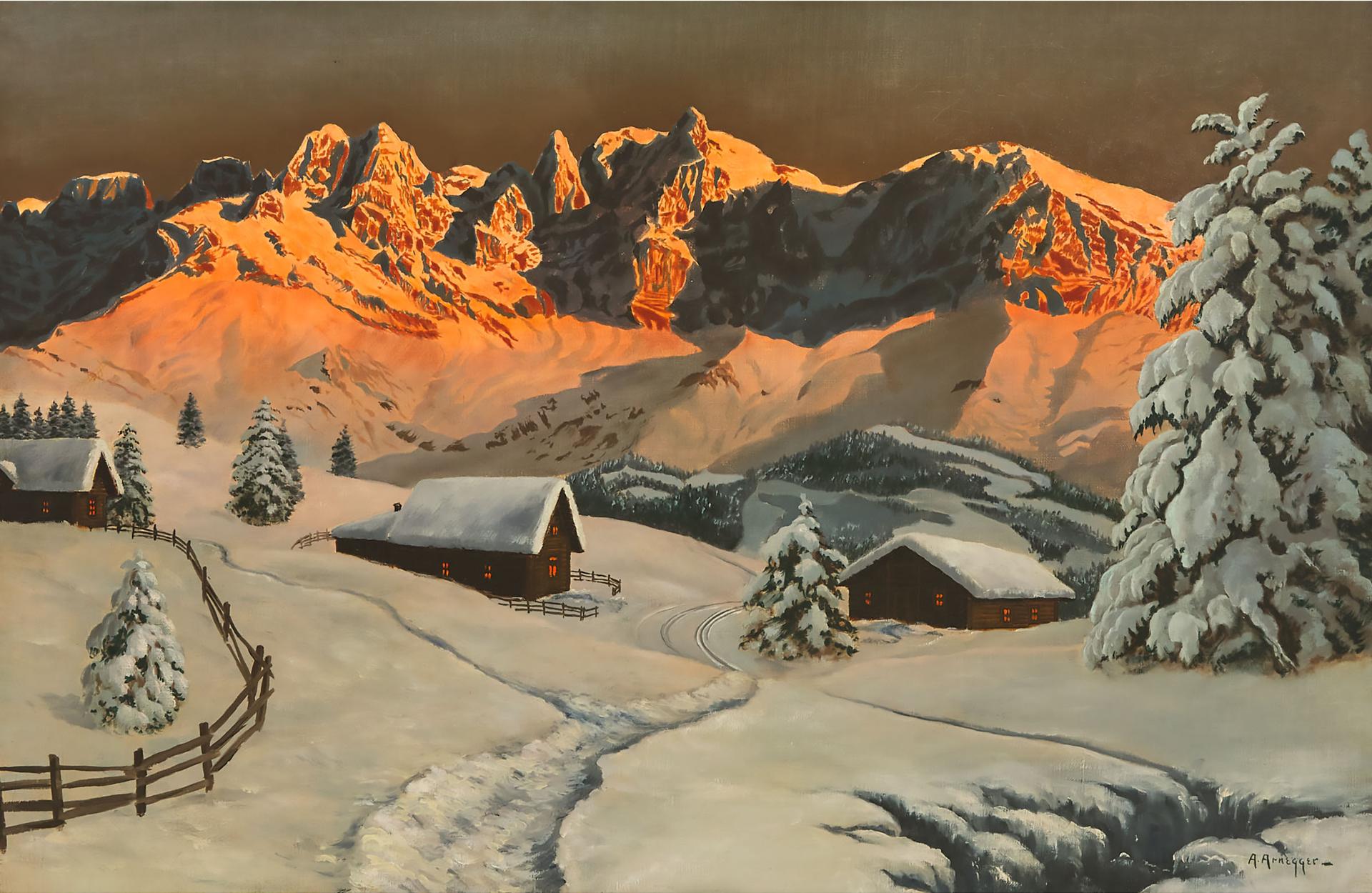 Alois Arnegger (1879-1967) - Alpine Winter