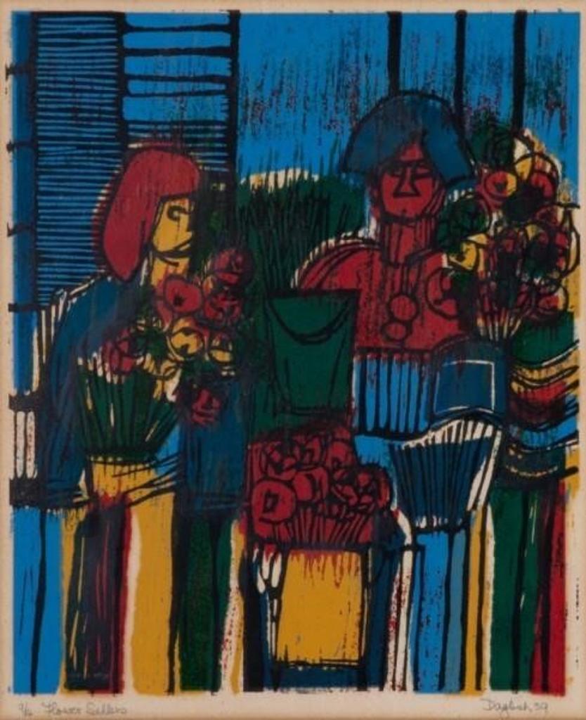 Peter William Daglish (1930-2016) - Flower Seller (1959)