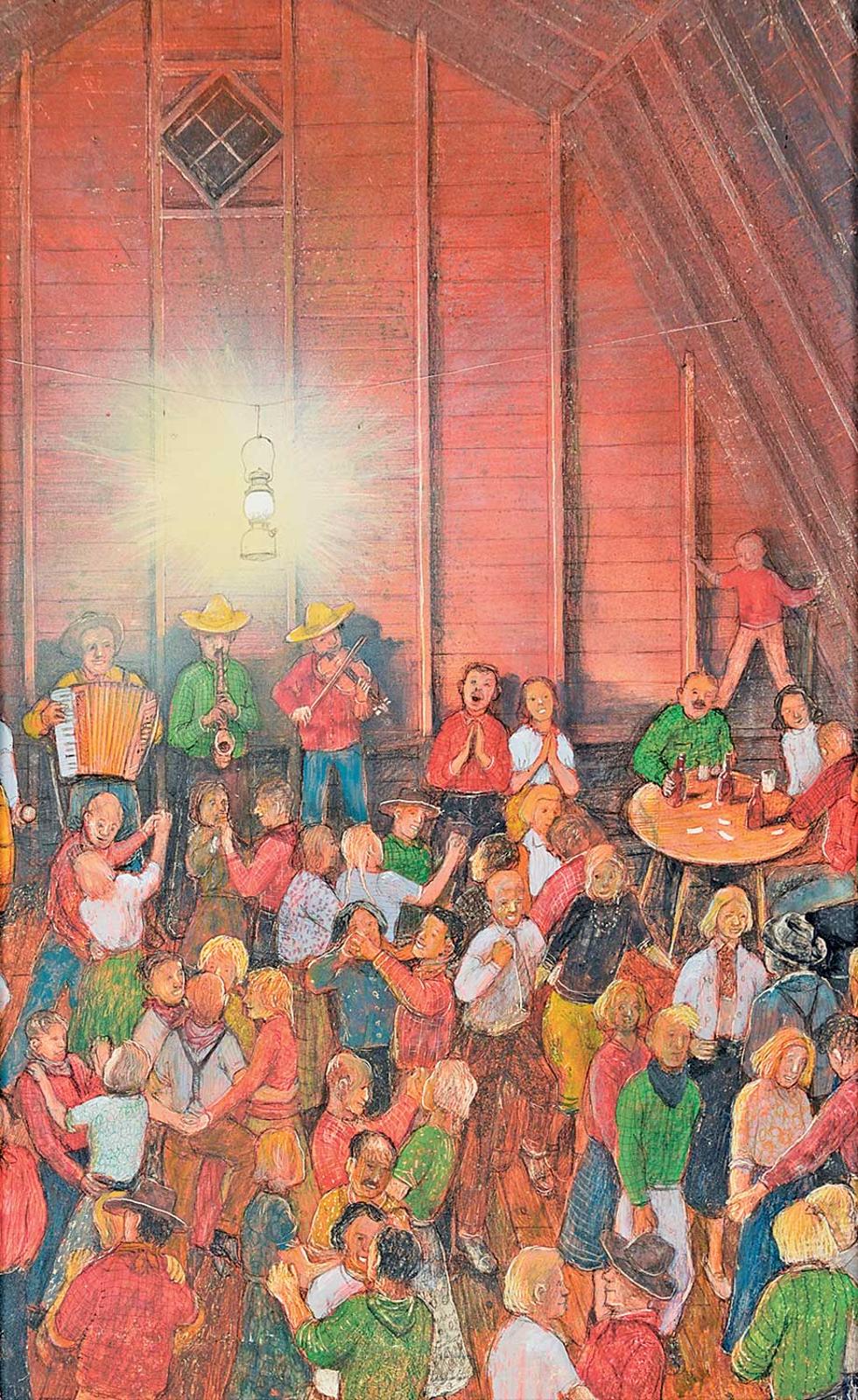 William Kurelek (1927-1977) - The Barn Dance [The Happy Canadian]