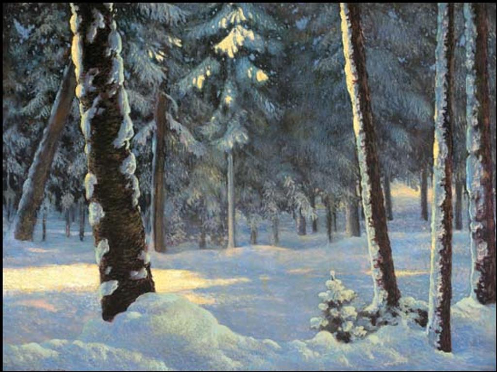 Frank (Franz) Hans Johnston (1888-1949) - Sunlit Trees in Winter
