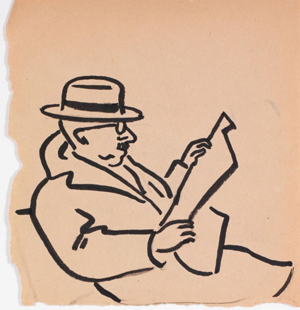 William Goodridge Roberts (1921-2001) - Man Reading the Paper