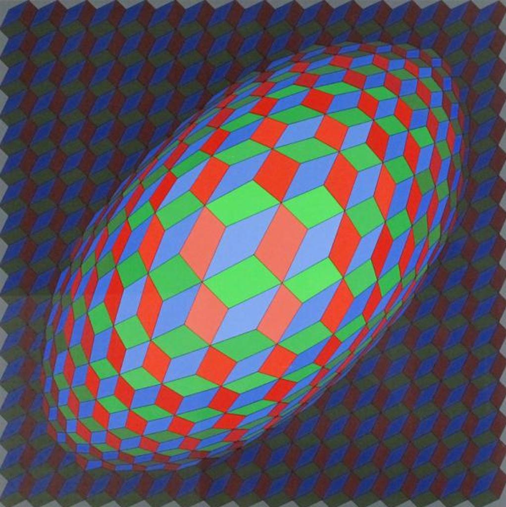 Victor Vasarely (1906-1997) - Ovoid Cube Form