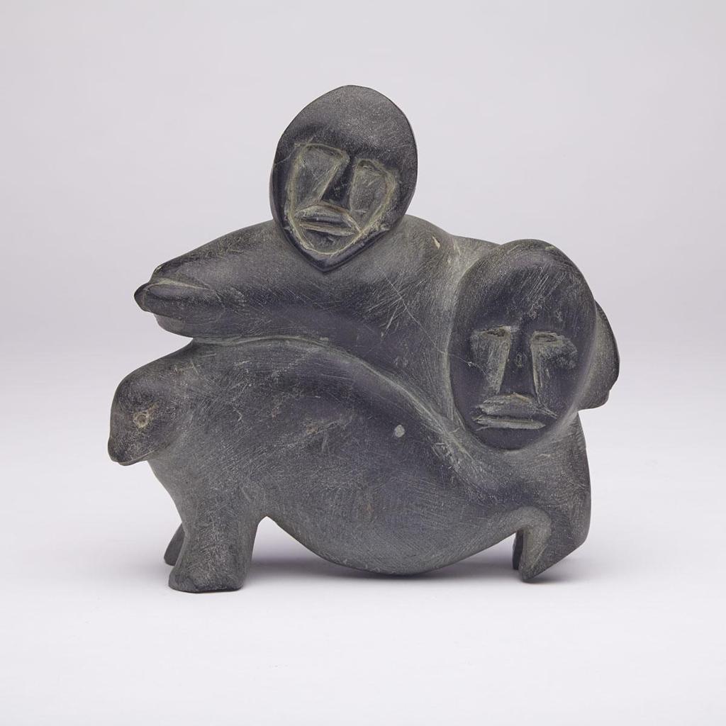 Mark Uqayuittuq (1925-1984) - Composition With People And Seal/Musk Ox Transformations