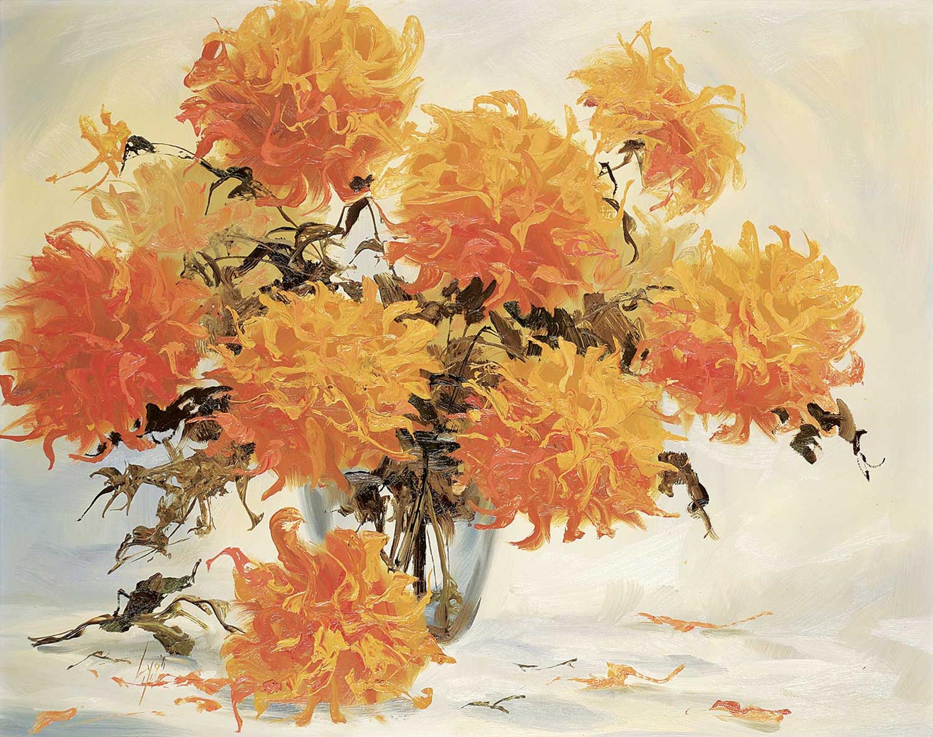 Harold Lloyd Lyon (1930-2020) - Untitled - Flowers in Glass Vase