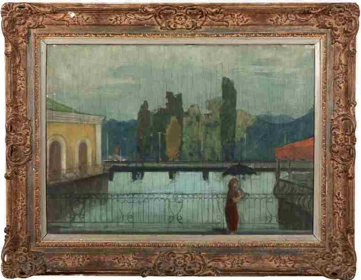Derek Hill (1916-2000) - Geneva in the rain