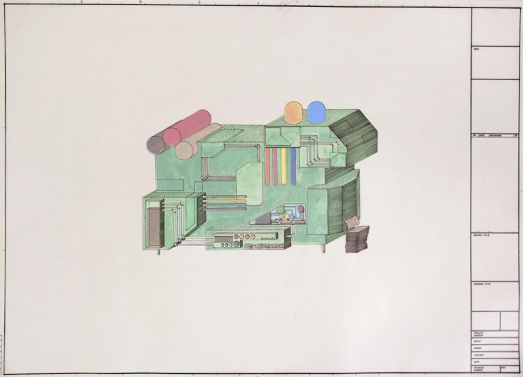 Jesse MacDonald - Untitled - Coloured Blueprint
