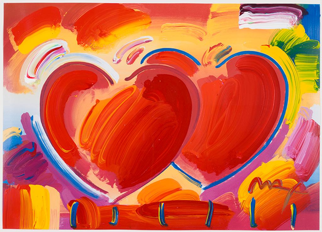 Peter Max (1937) - Two Hearts #14