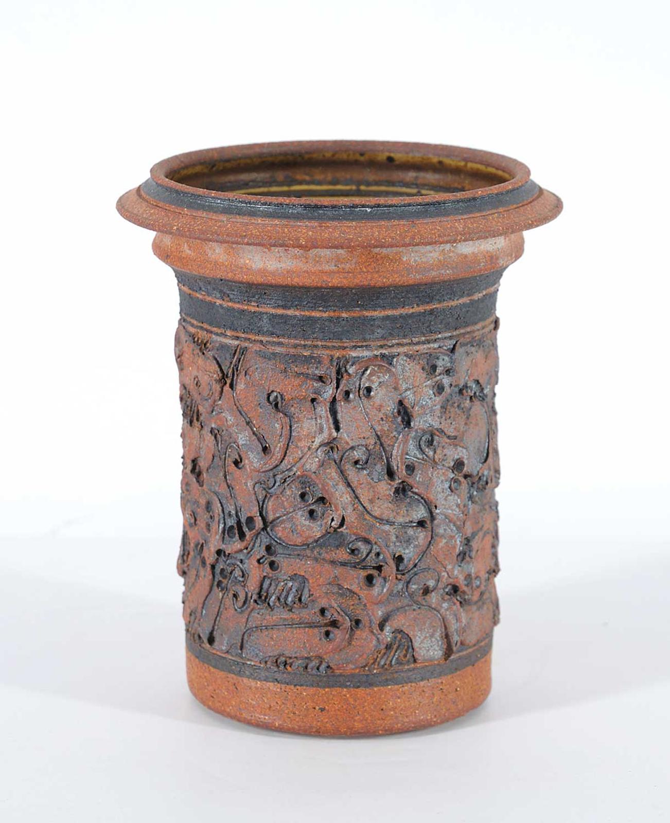 Edward Drahanchuk (1939) - Untitled - Abstract Brown Vase