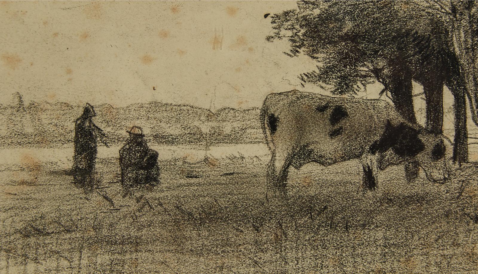Anton Mauve (1838-1888) - Jongen Met Koe (Boy With Cow)