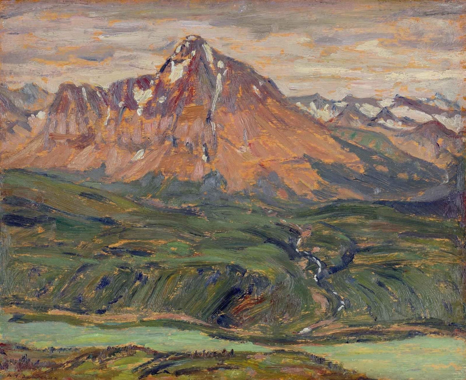 Alexander Young (A. Y.) Jackson (1882-1974) - Mount Pellee (Mt. Fitzwilliam Now) And Lake Lucerne B.C.; 1914