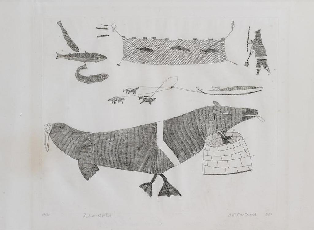 Quvianatuliak Parr (1930-1998) - Hunting Scene