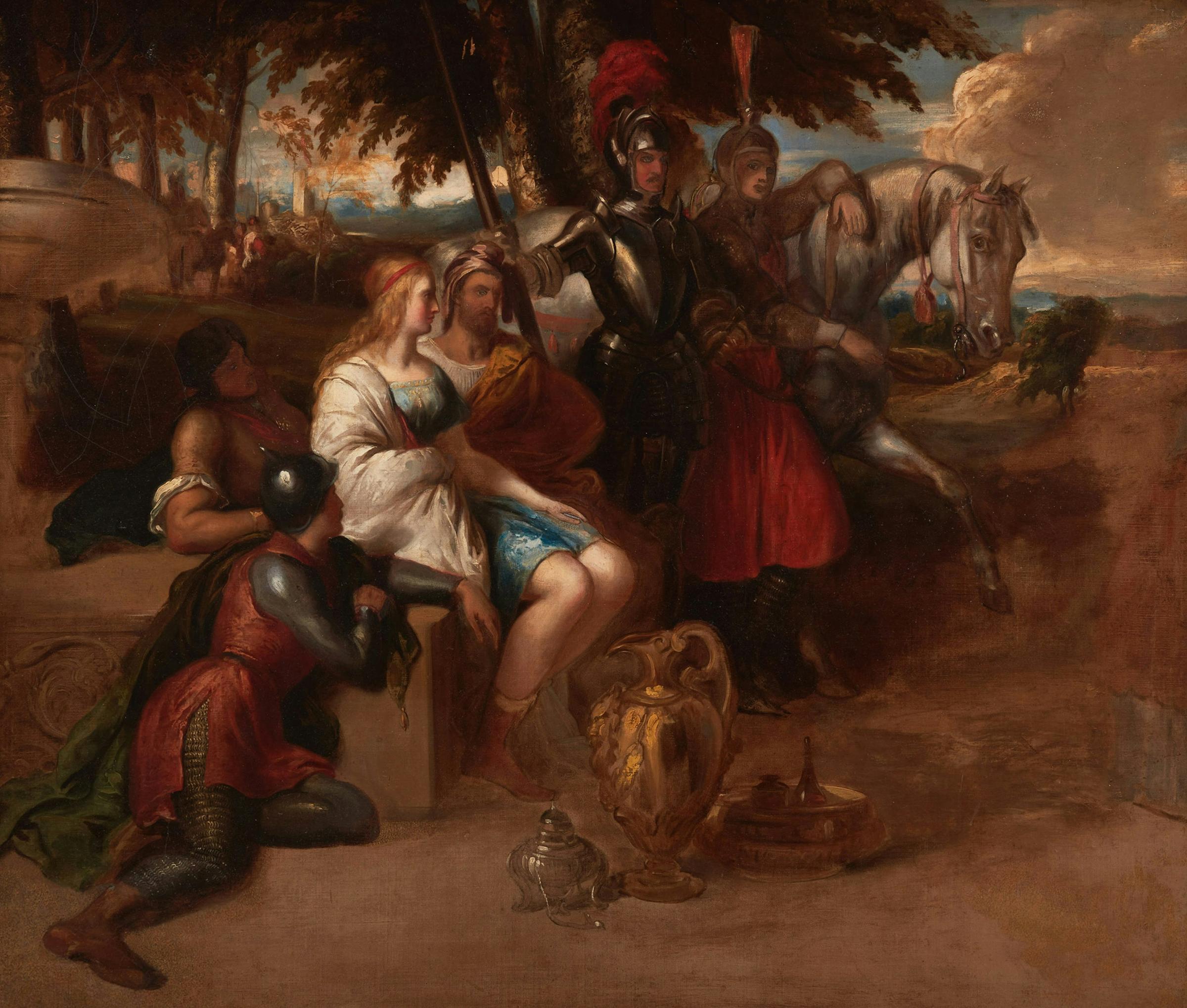 Daniel MacLise (1806-1870) - Young Lovers Held Captive