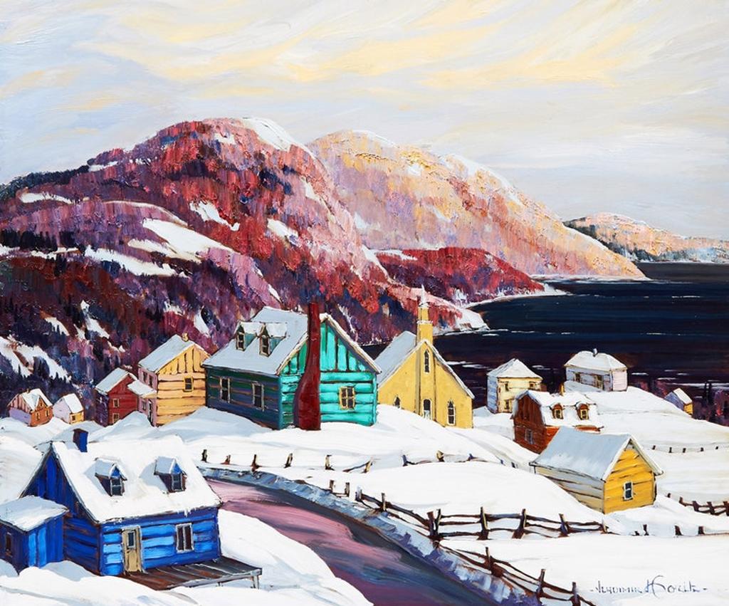 Vladimir Horik (1939) - Le village de St. Siméon sur la côte de Charlevoix