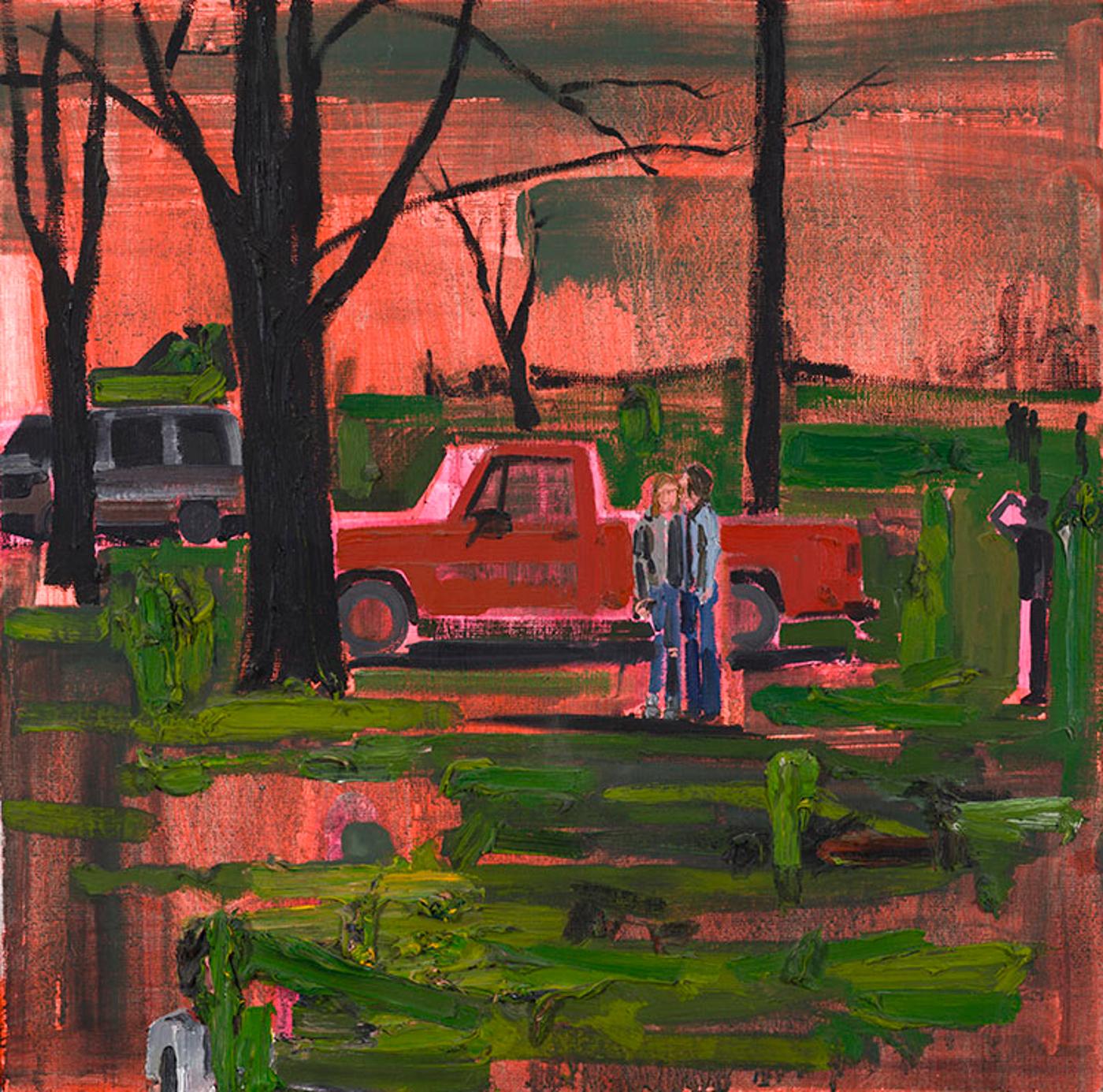 Kim Dorland (1974) - Untitled (Parked Truck Conversation)