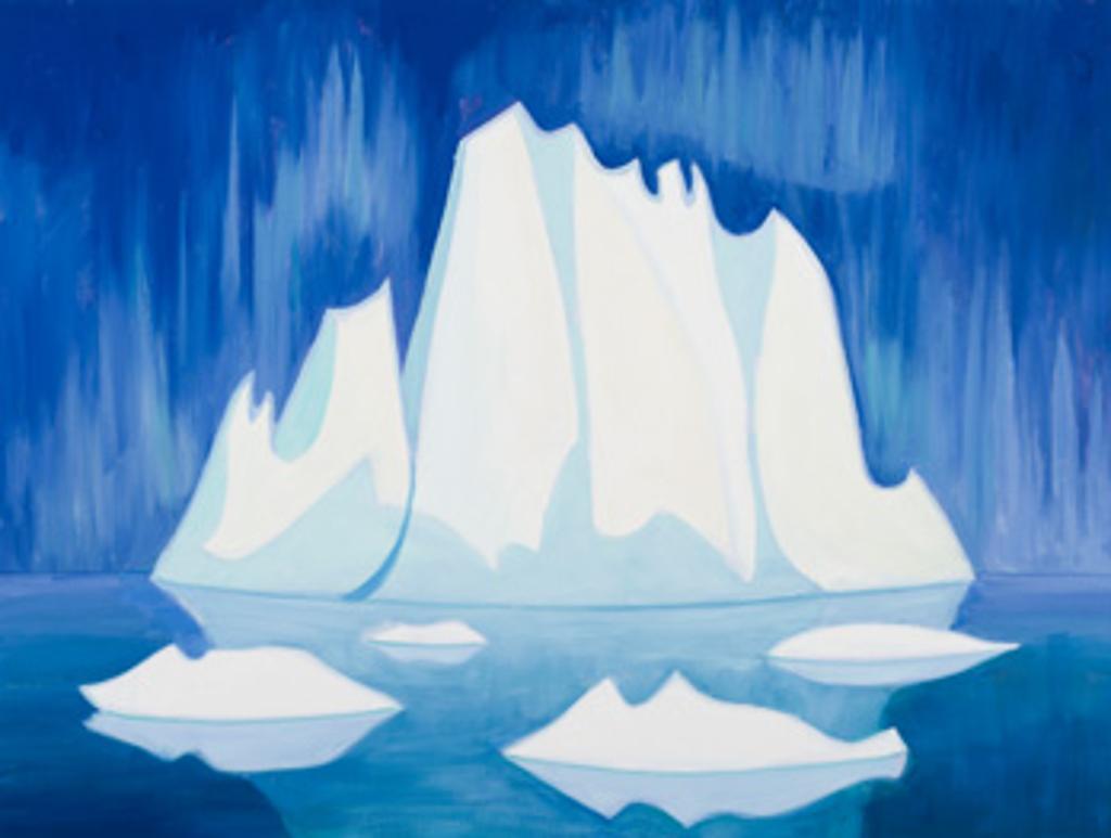 Doris Jean McCarthy (1910-2010) - Iceberg with Northern Lights