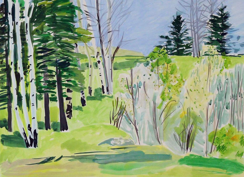 Barbara Ballachey (1949) - Untitled, Early Spring Landscape; 1983