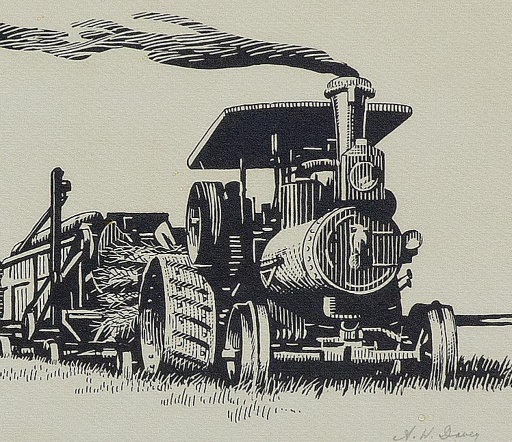 Alfred William Davey (1907-1986) - Untitled - Untitled (Tractor Pulling Sheds)