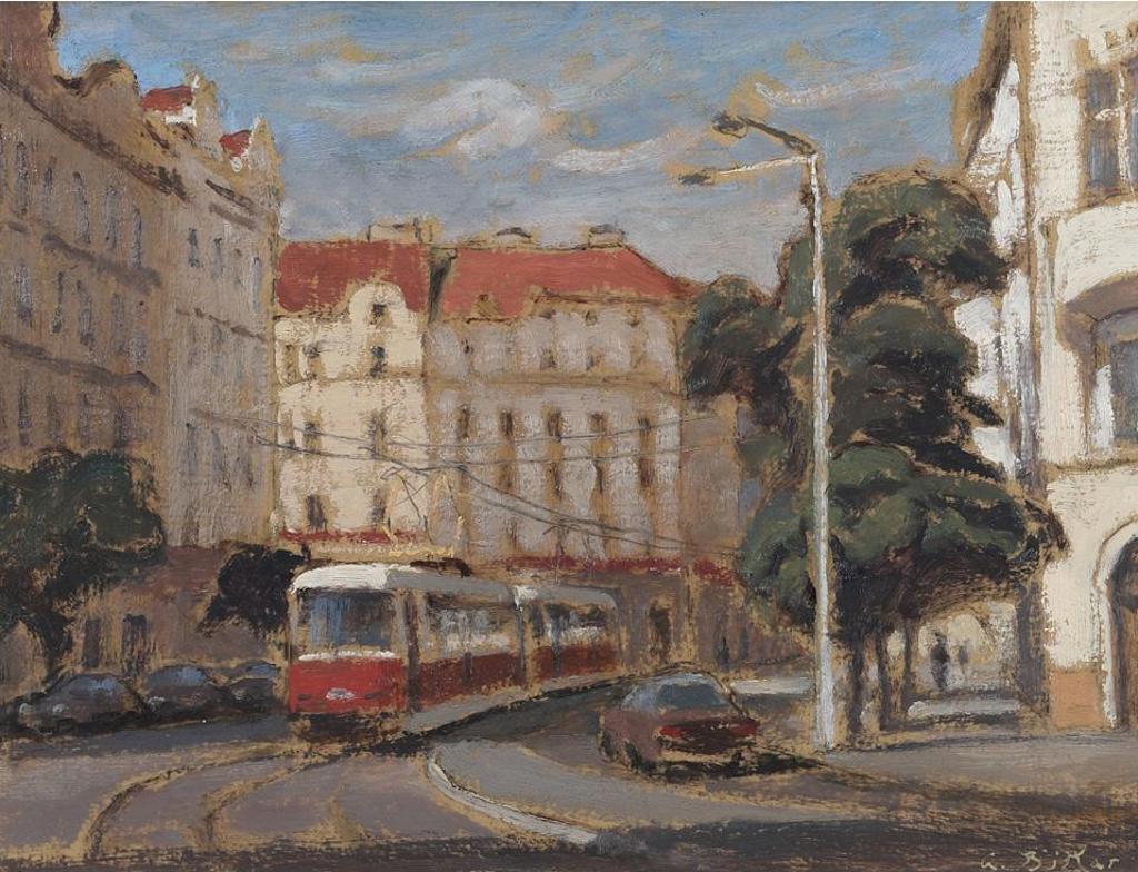 Antoine Bittar (1957) - The Red Tram, Prague, 2006