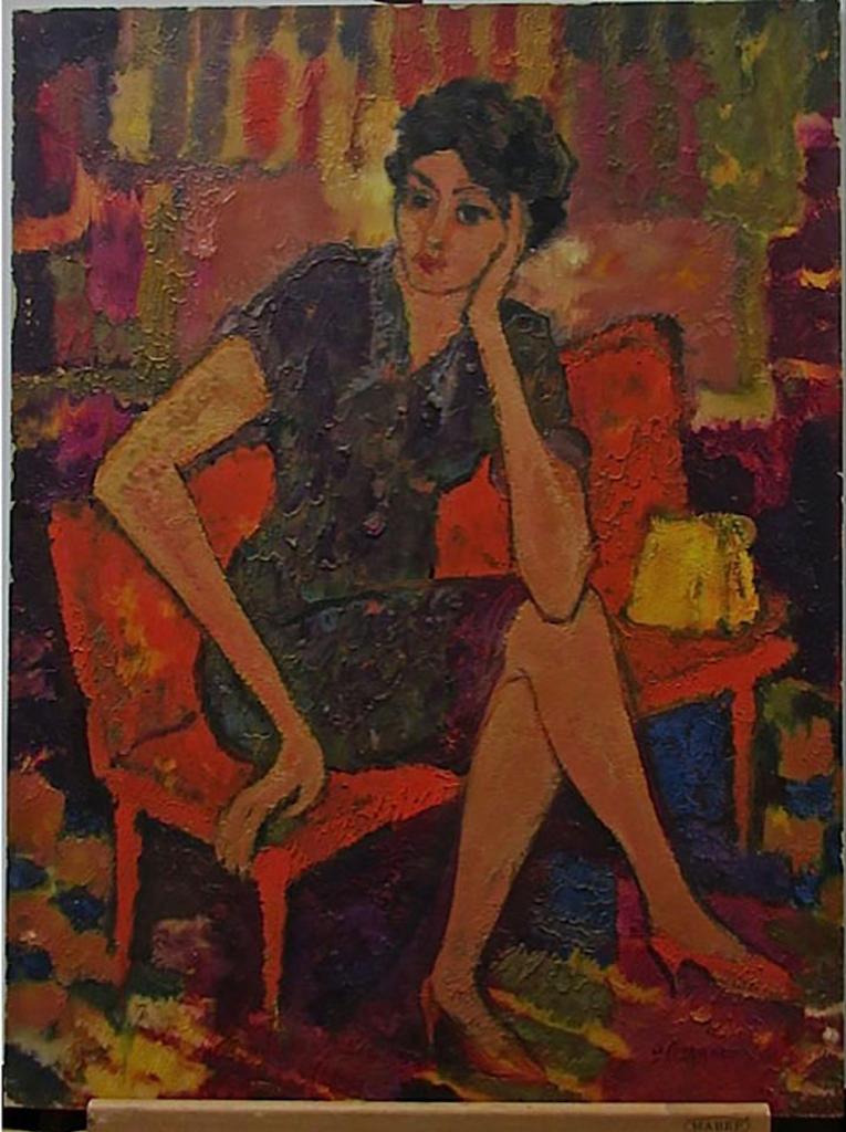 Wadie El Mahdy (1921-2001) - Woman On Bench