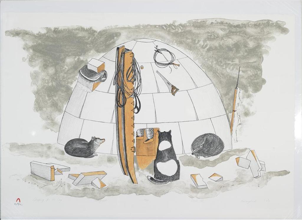 Kananginak Pootoogook (1935-2010) - Stopping For The Day