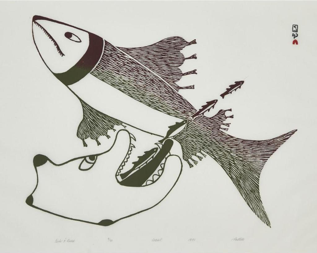 Pudlo Pudlat (1916-1992) - Fish & Bear