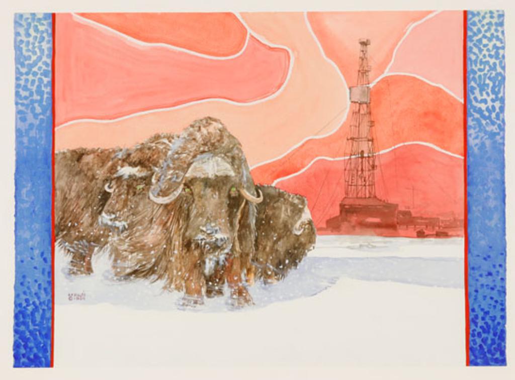 Armand Frederick Vallee (1921-2009) - Northern Frontier (Co Existence / Ovibos moschatus, Musk Ox) (03143/230)