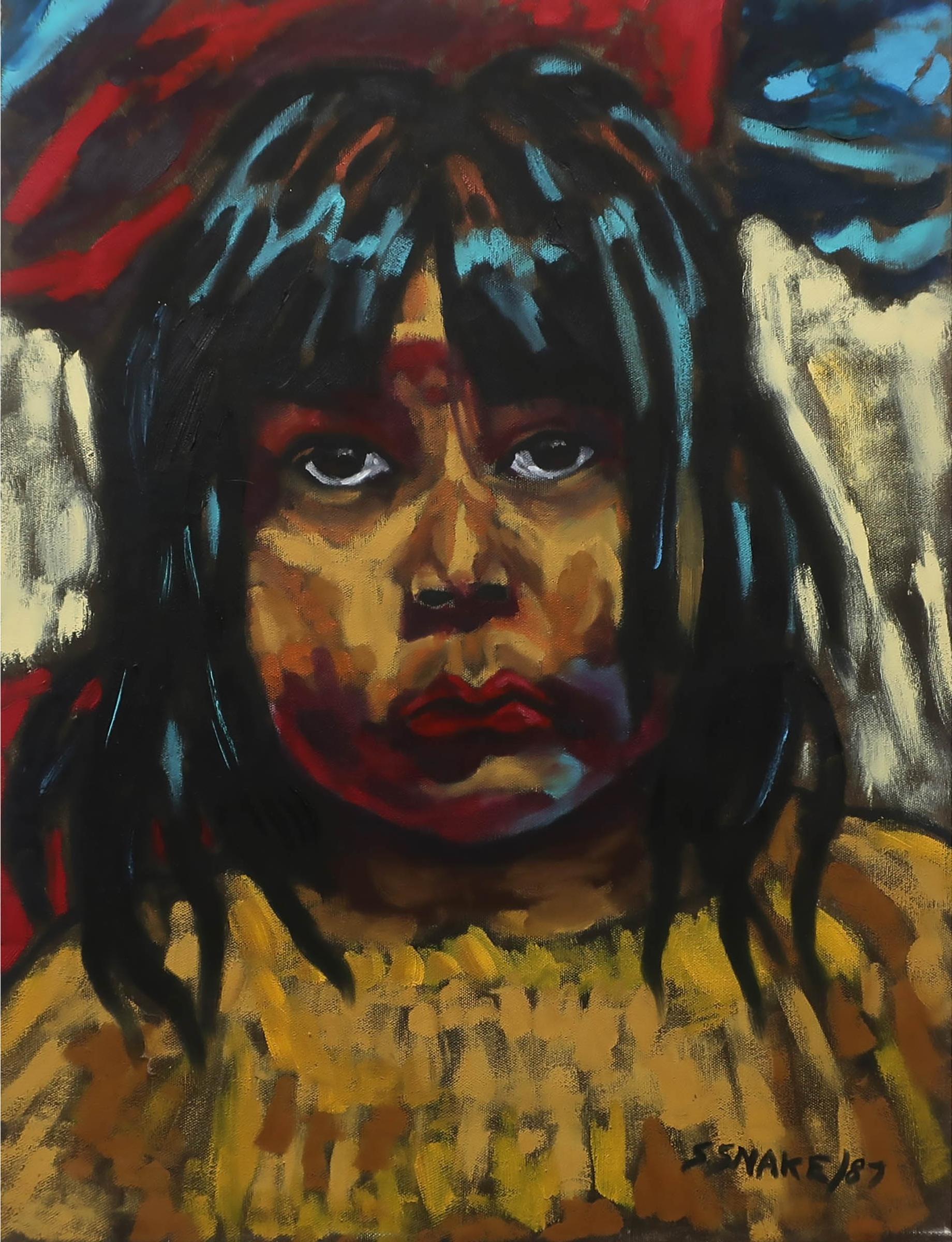 Stephen Snake (1967) - Portrait Of A Young Indigenous Girl