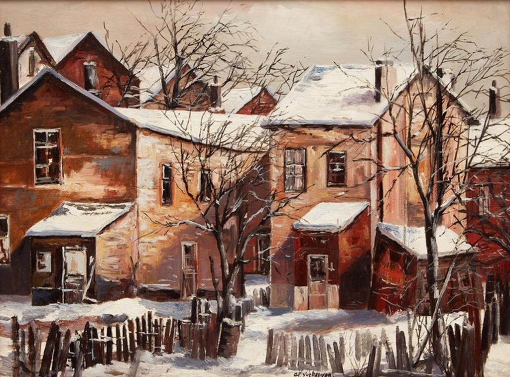 Arto Yuzbasiyan (1948) - Backyards in Winter