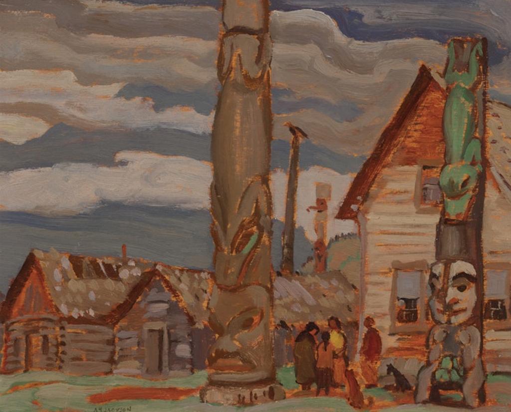 Alexander Young (A. Y.) Jackson (1882-1974) - Totem Poles, Kitwanga
