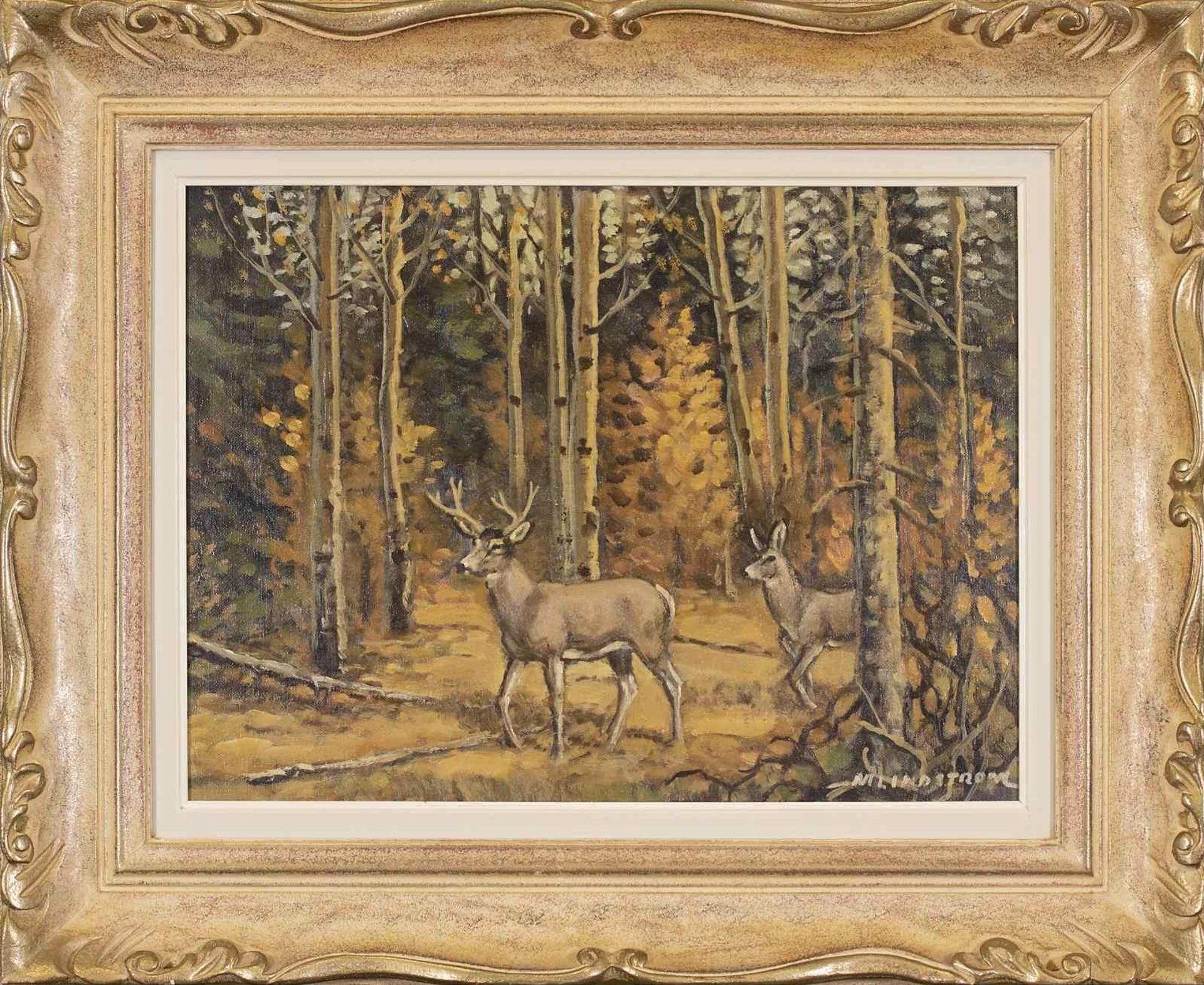 Matt Lindstrom (1890-1975) - Untitled, White-Tailed Deer