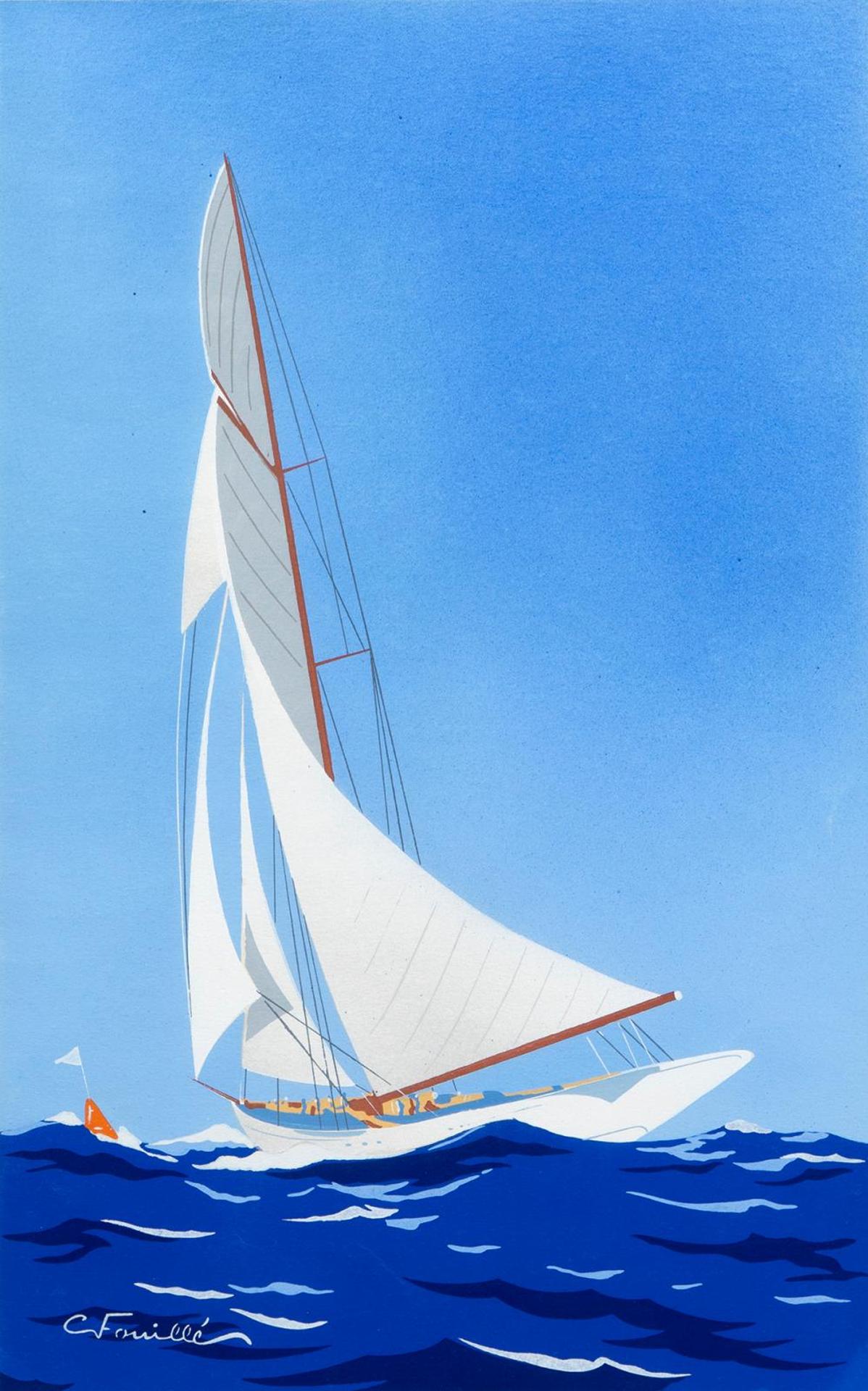 George Fouille (1909-1994) - Untitled - Sailboat