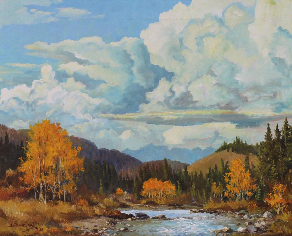Duncan Mackinnon Crockford (1922-1991) - The Approaching Storm, Jumpingpound Creek Nr. Cochrane, Alberta; 1983
