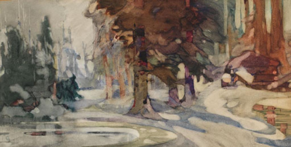 Charles John Collings (1848-1931) - Winter - Near Seymour Arm