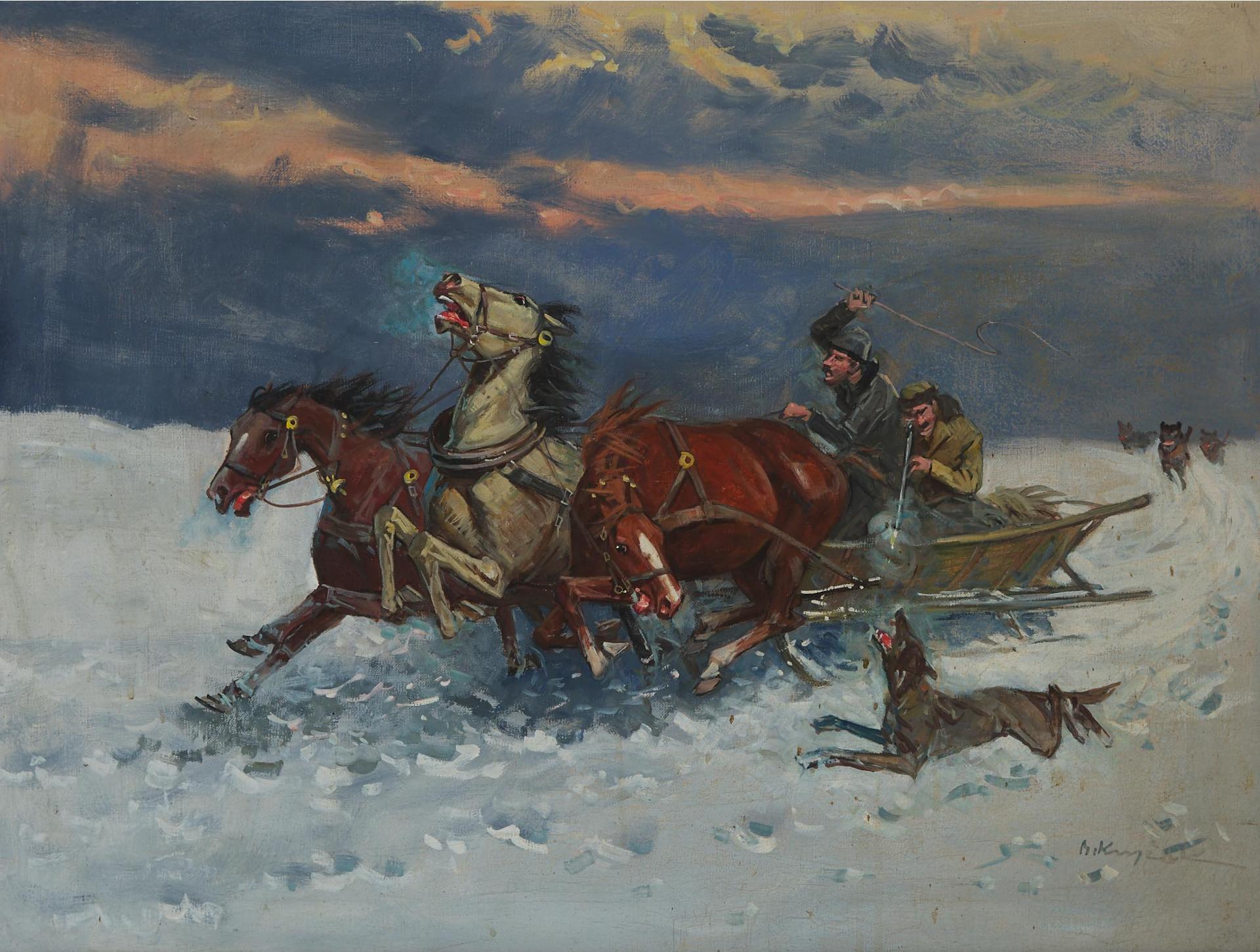 Mieczyslaw Krzyzak (1914) - Wolf Attack