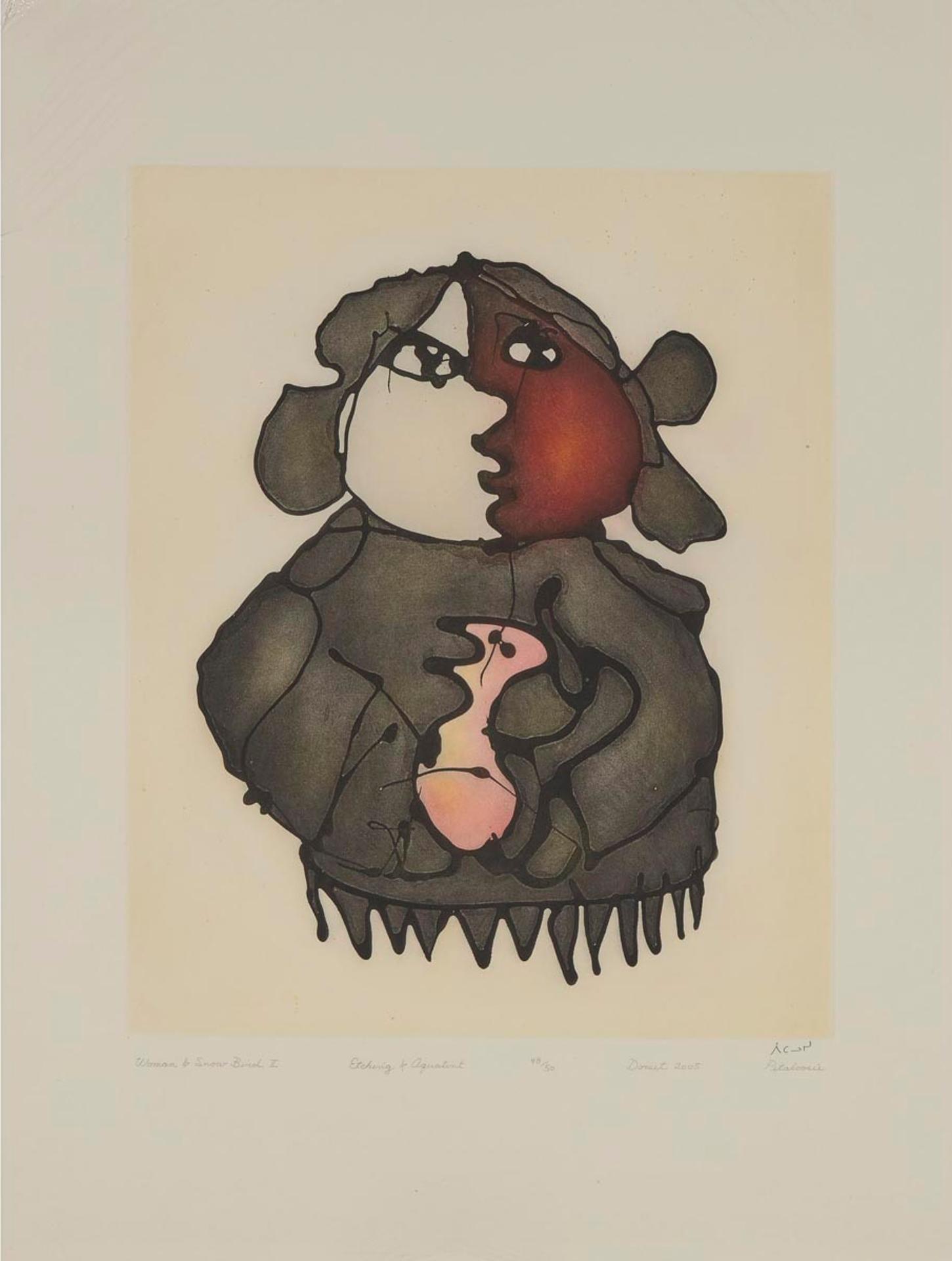 Pitaloosie Saila (1942-2021) - Woman And Snow Bird Ii, 2005