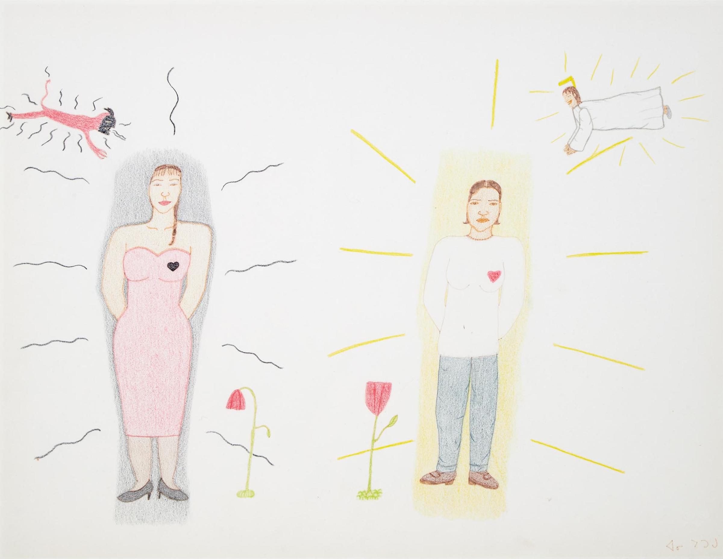 Annie Pootoogook (1969-2016) - Untitled (Old Life, New Life)