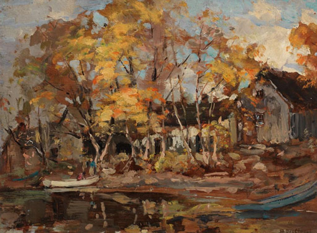 Berthe Des Clayes (1877-1968) - Old Houses on the North River