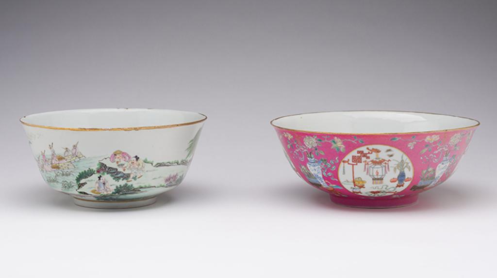 Chinese Art - Two Large Chinese Famille Rose Bowls, Republican Period, Early 20th Century