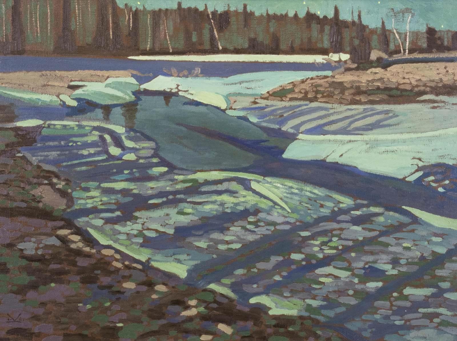 Illingworth Holey (Buck) Kerr (1905-1989) - Channel Ice, Elbow River Forest Reserve; 1983