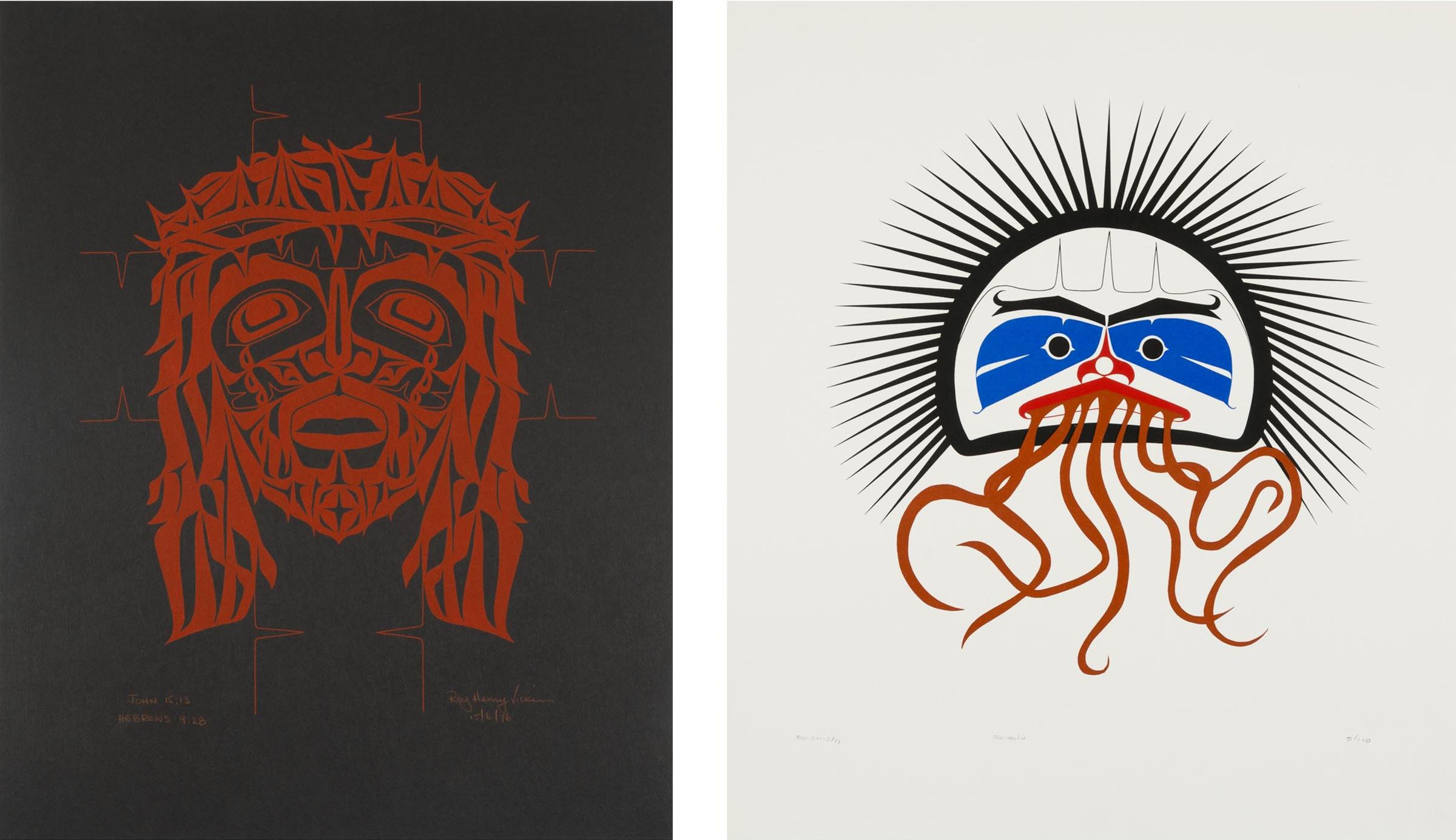 Roy Henry Vickers (1946) - 13 HEBREWS 9:28, 1976; SEA-URCHIN, 1977