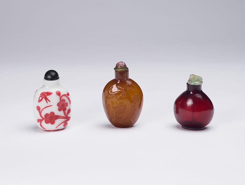Chinese Art - Three Large Chinese Snuff Bottles, 19th Century