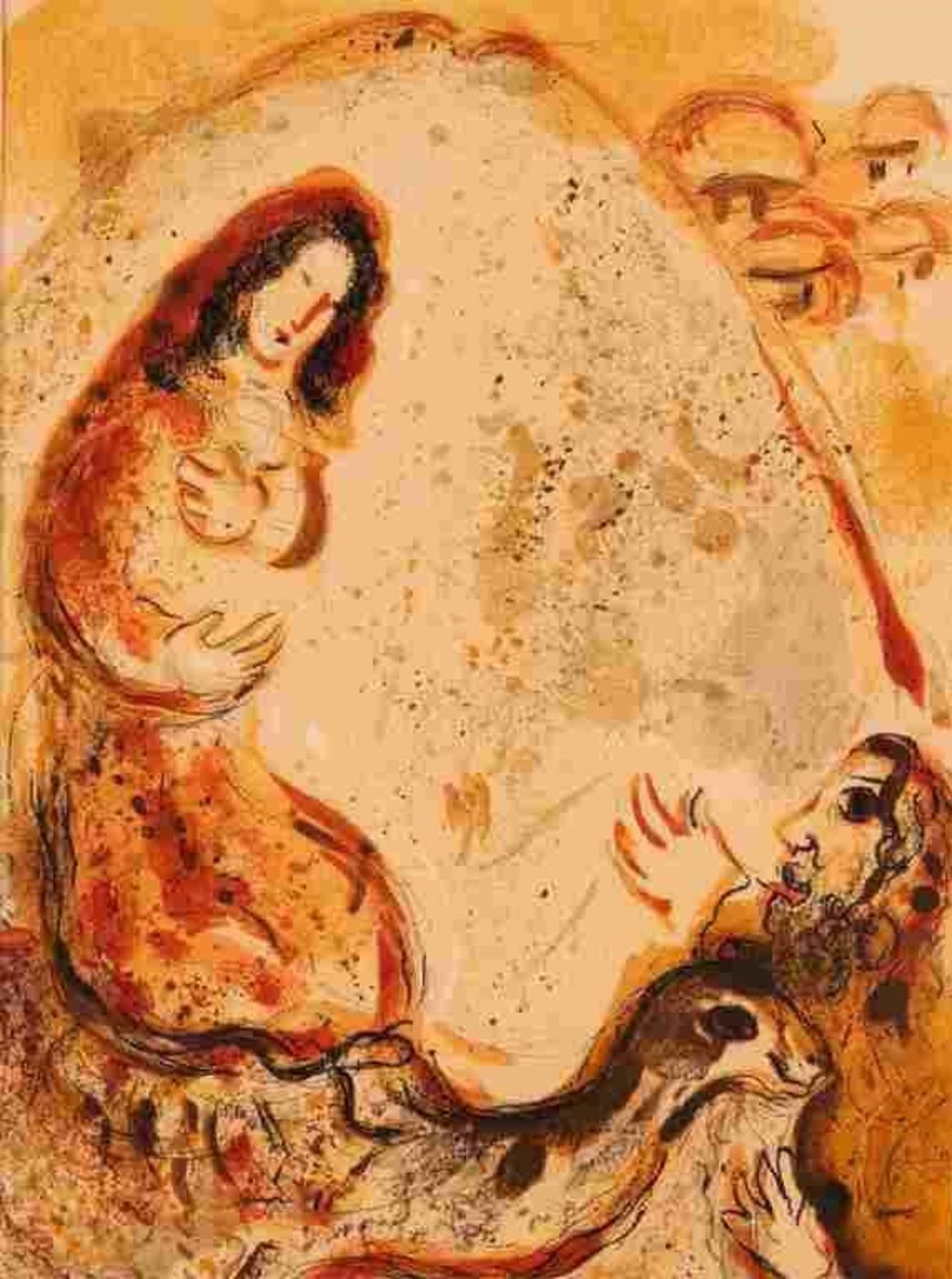 Marc Chagall (1887-1985) - Rachel Steals Her Father's Graven Images