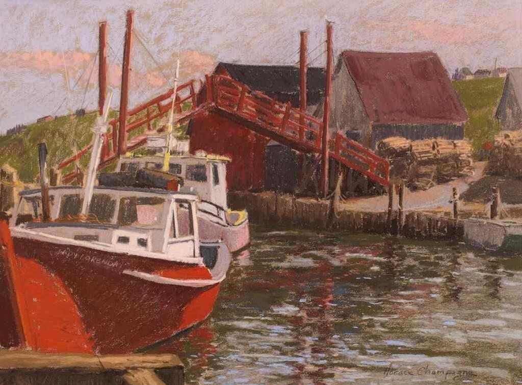 Horace Champagne (1937) - Boats At Dock