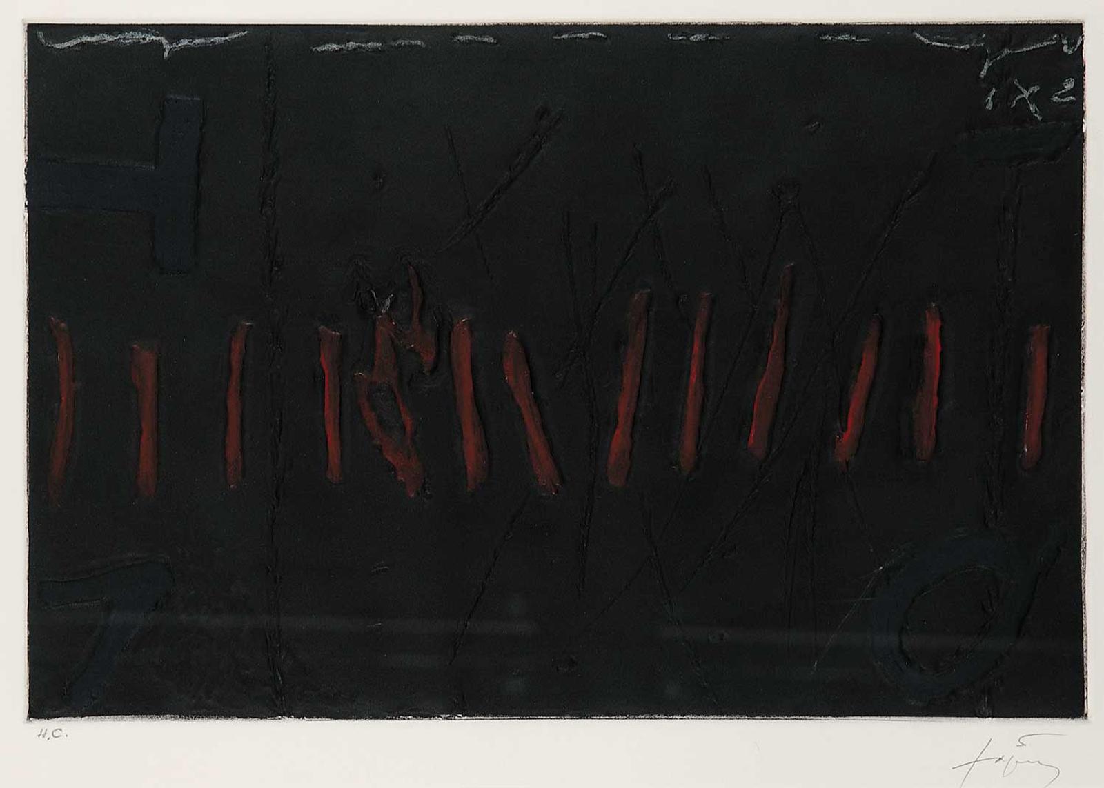 Antoni Tàpies (1923-2012) - Untitled [Cinta Negra]  #HC